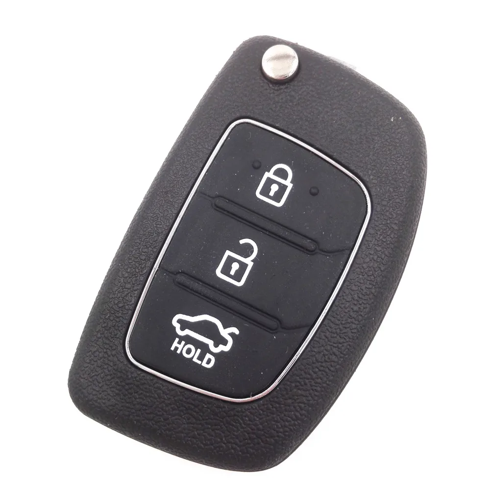3 кнопки дистанционного ключа складной Fob чехол необработанное лезвие для Hyundai Santa