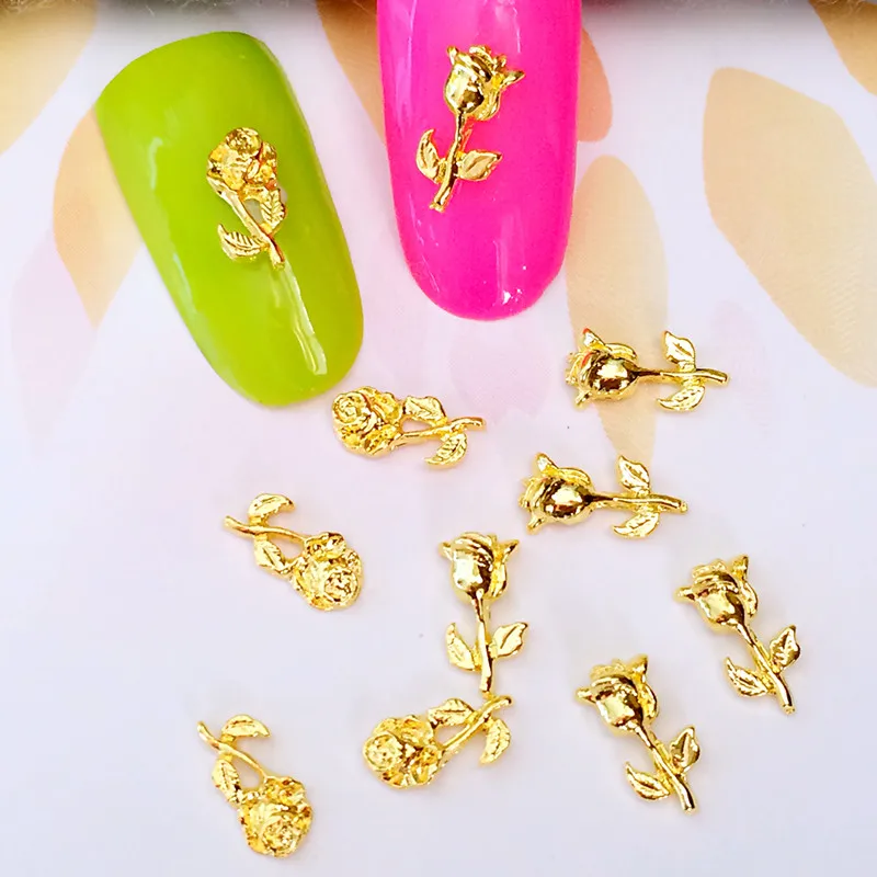 10 шт./пакет японский Новый 3d дизайн ногтей украшения металлические аксессуары