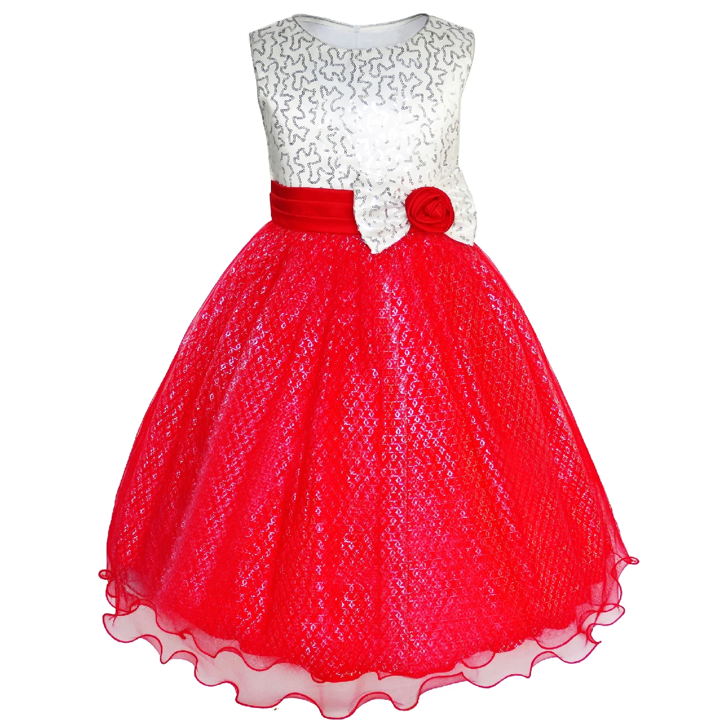 Sunny Fashion платья для девочек платье Цветок Девушка Платье блеск Цехин Свадьба