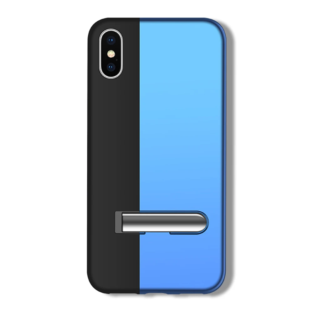 Black Blue CASEIER Adsorption Magnetic Case For iPhone 7 XS MAX XR 6S X Cool Metal Magnet Cover For iPhone 6 6s 7 8 Plus X XR XS Max Holder - Цвет: Black Blue