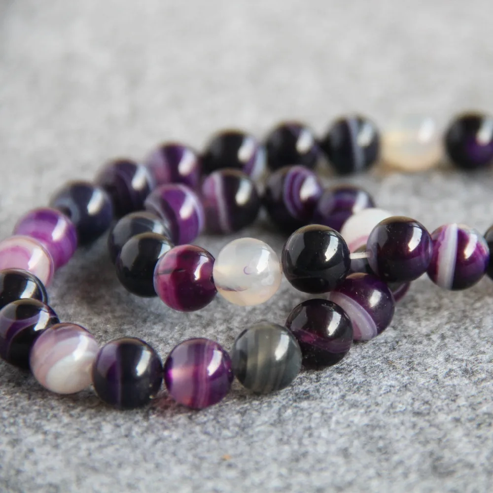 Новинка для ожерелья и браслета 10 мм Разноцветные натуральные фиолетовые