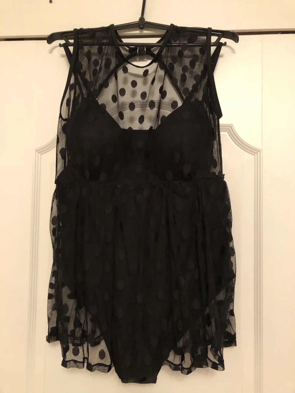 Женский слитный купальник OULING пикантный сетчатый купальный костюм в горошек