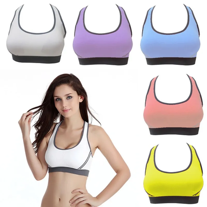

Sexy Women Sports Bra Female Yoga Stretch Athletic Brassiere Push Up Bras Tank Top Seamless Padded Running