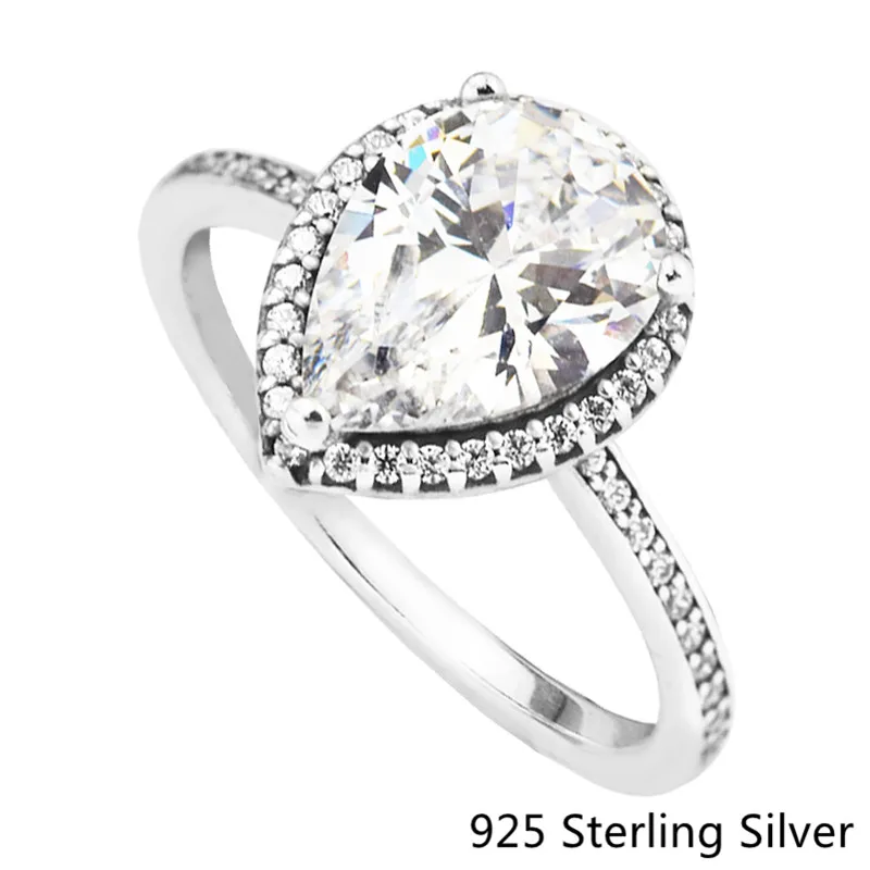 Кольцо женское из серебра 925 пробы в форме капли|ring for|rings for womenring european |