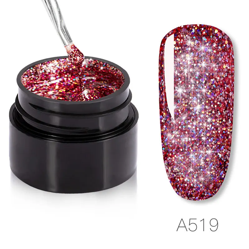 RFA519 ROSALIND 5ML Блестящая радуга втирка для ногтей гель лак для ногтей все для маникюра гель лак с блестками маникюр - Цвет: RFA519