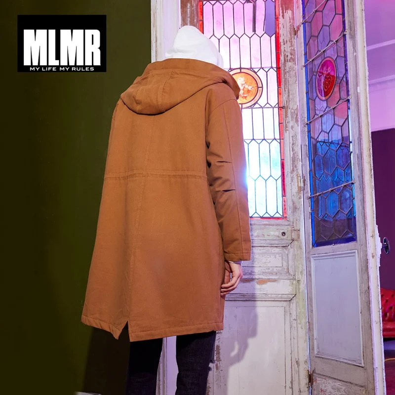 MLMR для мужчин 100% хлопок Письмо печати Средний стиль хлопковая стеганая куртка