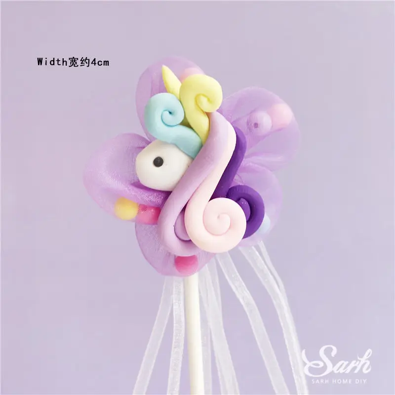 2pc tassel unicorn Bling Единорог украшения Розовое сердце топперы для торта на день рождения счастливый день детей вечерние принадлежности десерт прекрасный сладкий подарки - Цвет: 2pc tassel unicorn