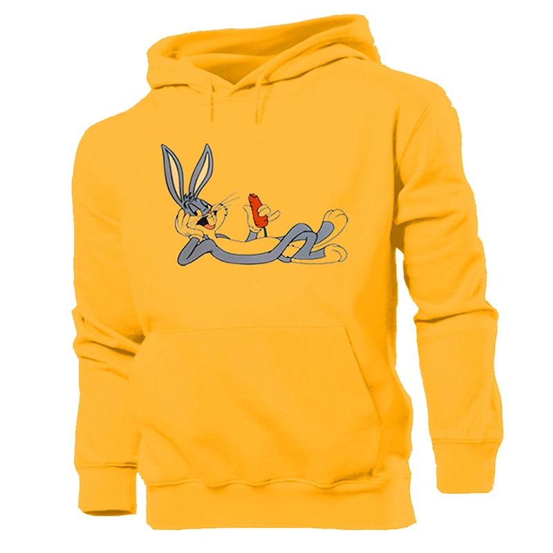 Забавная мультяшная птичка Твити, милый кролик баг и Черный кот Looney Tunes, Женская толстовка с капюшоном, пуловер с капюшоном - Цвет: YeWM747Y