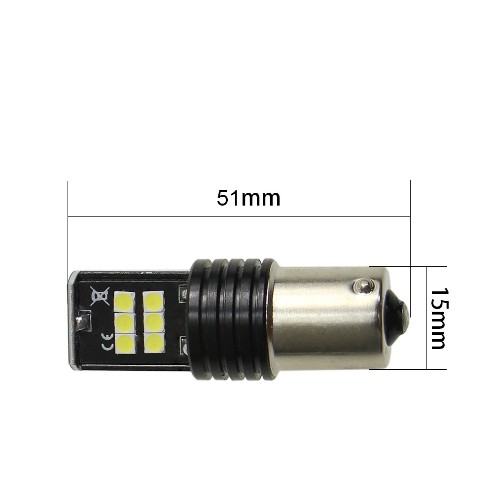 KEIN 2 шт. BA15S светодиодный лампы P21W 1156 3030 DRL 15smd задсветильник свет сигнал поворота