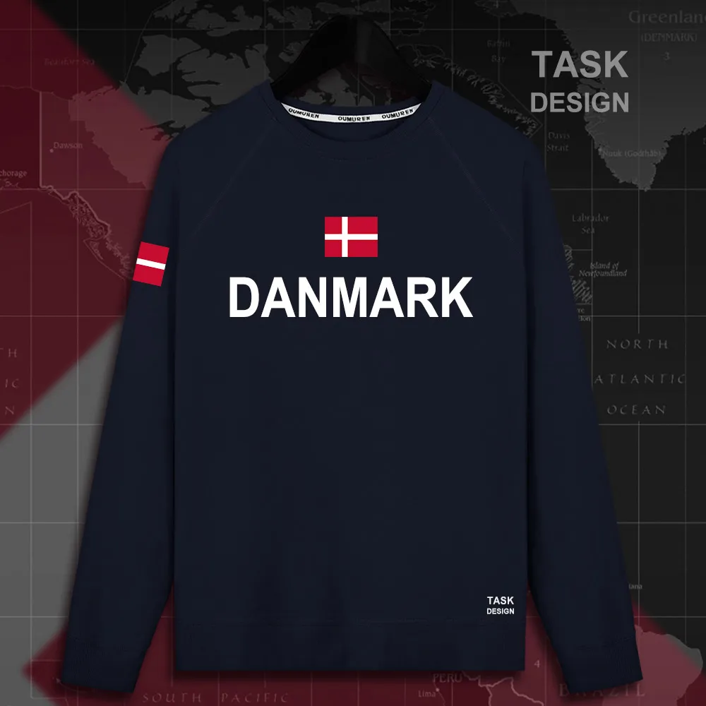 Дания Датский Danmark DK DNK Мужская толстовка пуловеры толстовки новая уличная одежда