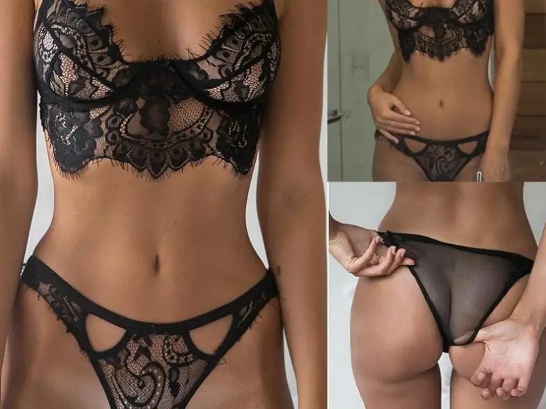 Сексуальный кружевной клетчатый Бралетт бюстгальтер-бикини укороченный бандаж