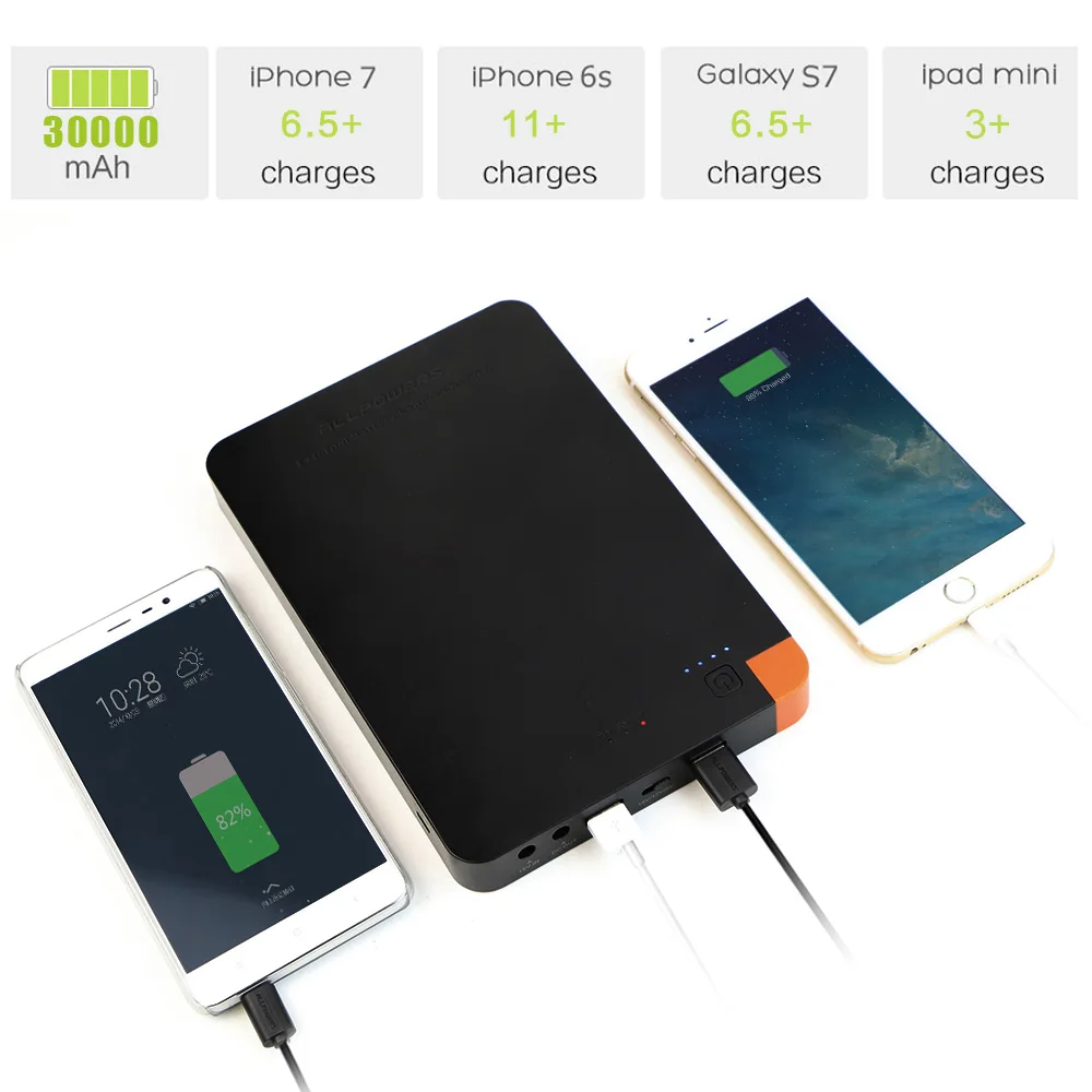 Все мощности S power Bank 30000 мАч портативный внешний аккумулятор для телефона с 3