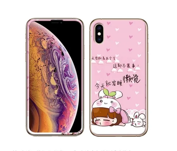 Чехол для экрана для iPhone Xs XR Xs Max X Передняя пластина из закаленного стекла+ ТПУ задняя Цветная рисунок или корпус с рисунком - Цвет: pattern 10