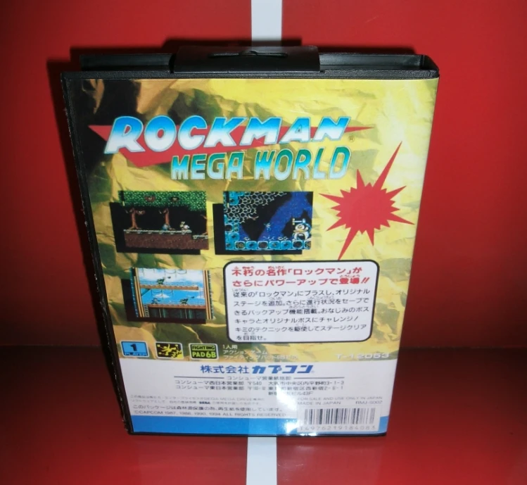 RockMan Mega World японская Обложка с коробкой и руководством для Sega Megadrive Genesis