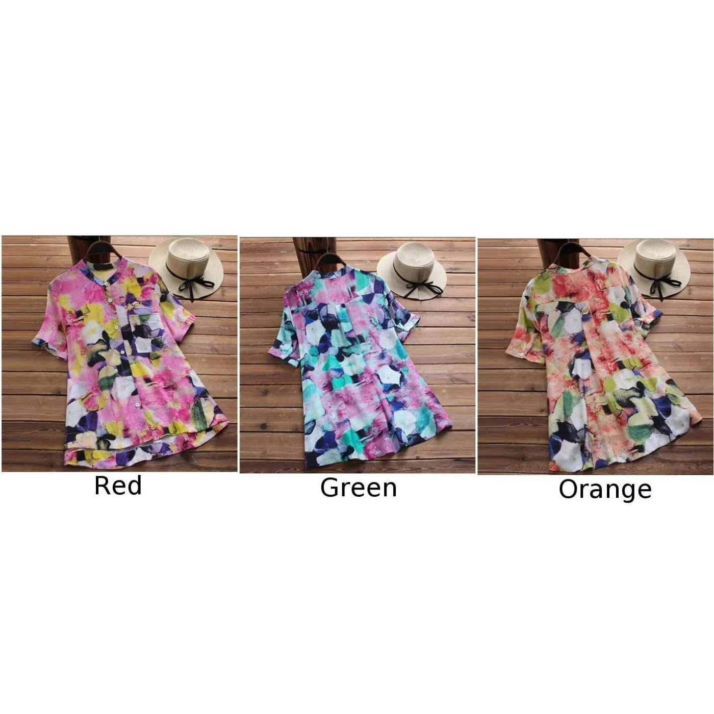 Женские топы летняя рубашка с коротким рукавом и круглым вырезом повседневные