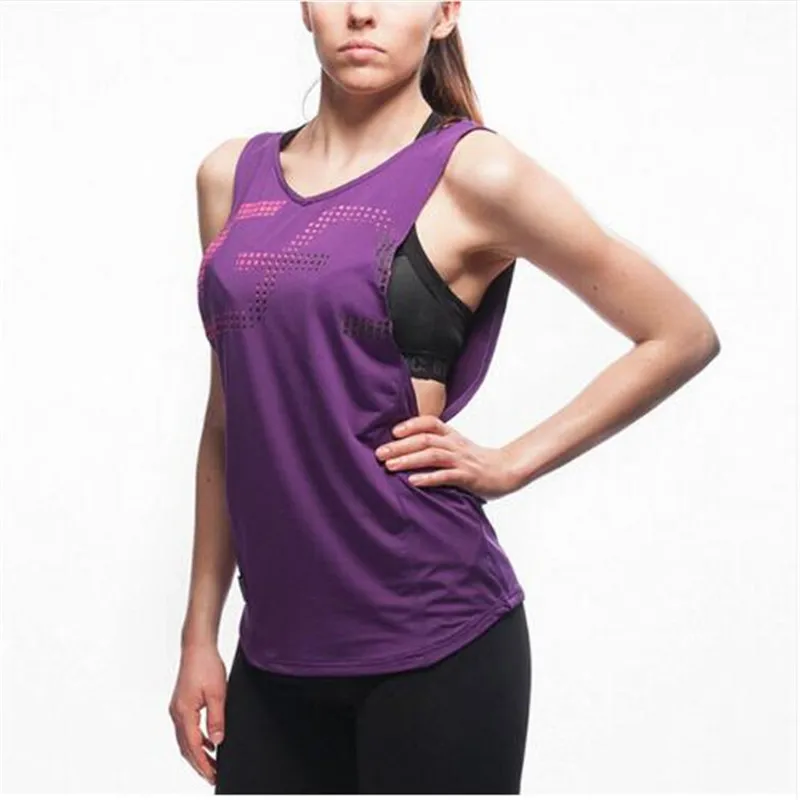New Sexy Lady Sportwear Women Tank Tops Dry Quick Loose Blusa Fitness Sleeveless Vest | Женская одежда