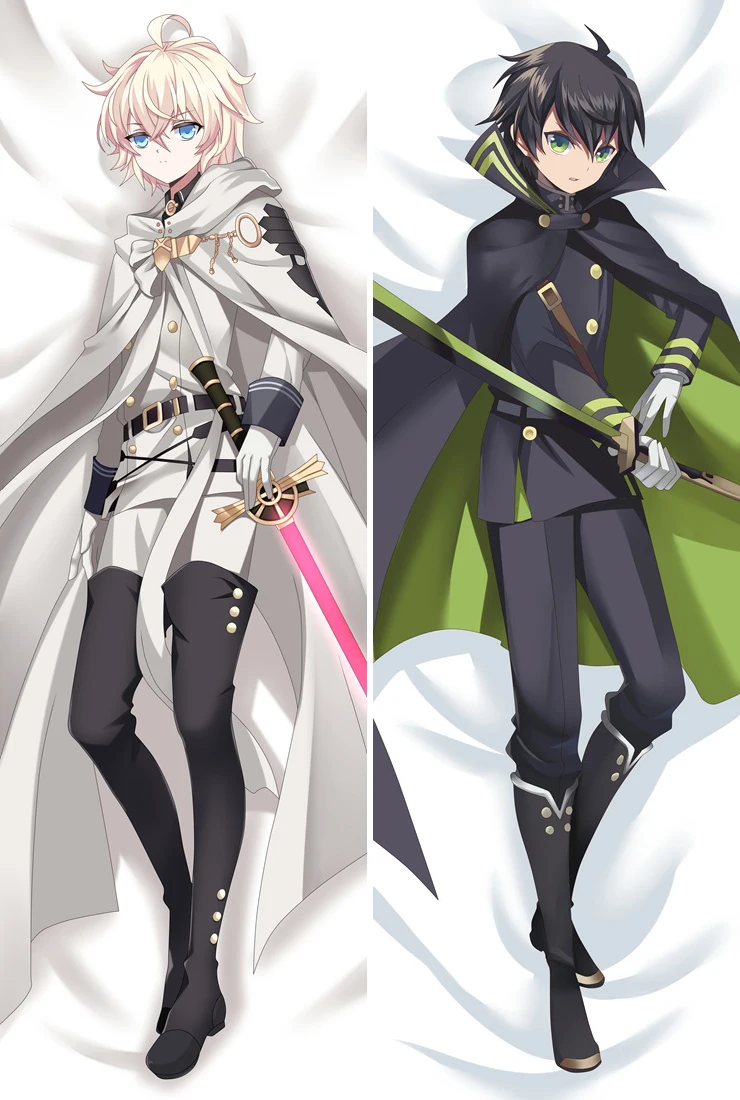 57040 Аниме Серафим конца Owari no Seraph Yuichiro Hyakuya& Mikaela Hyakuya Dakimakura наволочка обнимающая тело наволочка - Цвет: 57040