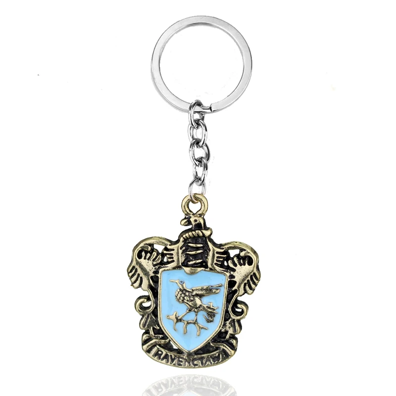 K277-3 SG брелки для ключей HP Hogwarts School Bagde Gryffindor Lion Hufflepuff Badger Ravenclaw Eagle змея «Слизерин» кулон мужской брелок подарок - Цвет: K277-3