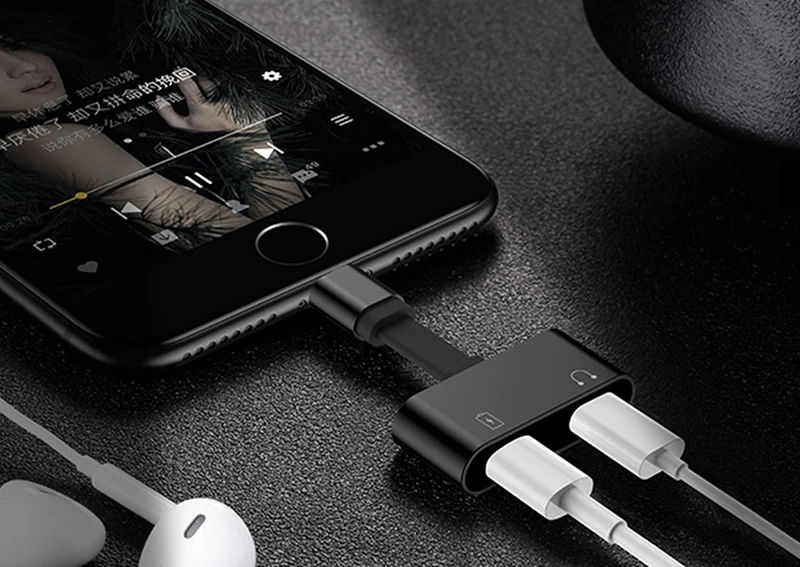 Suntaiho адаптер для освещения адаптер для наушников 2 в 1 для iPhone 7 8 Plus X Зарядное устройство разветвитель адаптер для освещения двойной 8pin