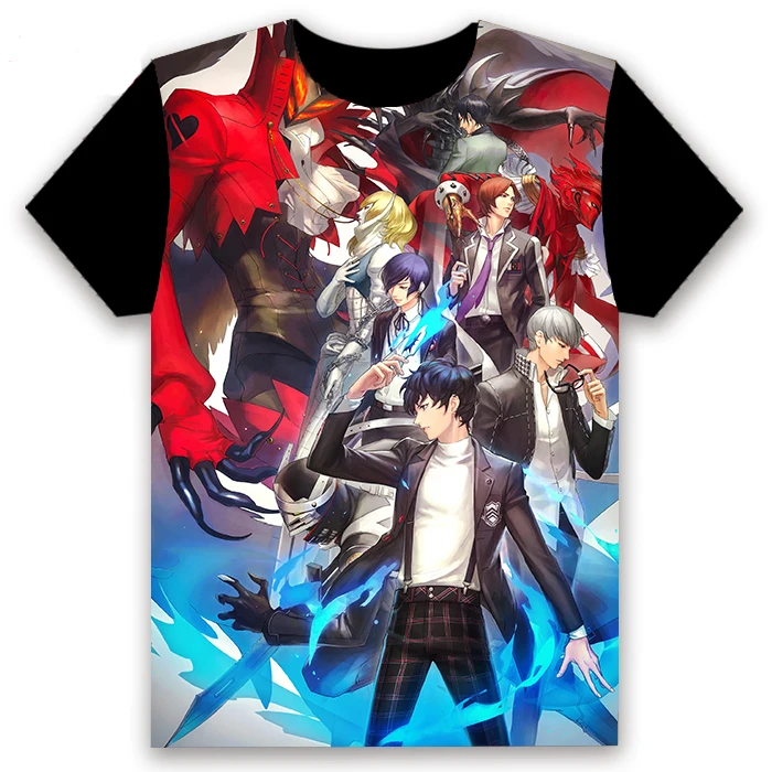 Модная мужская футболка аниме Persona 5 P5 Ren Amamiya Morgana косплей короткий рукав унисекс