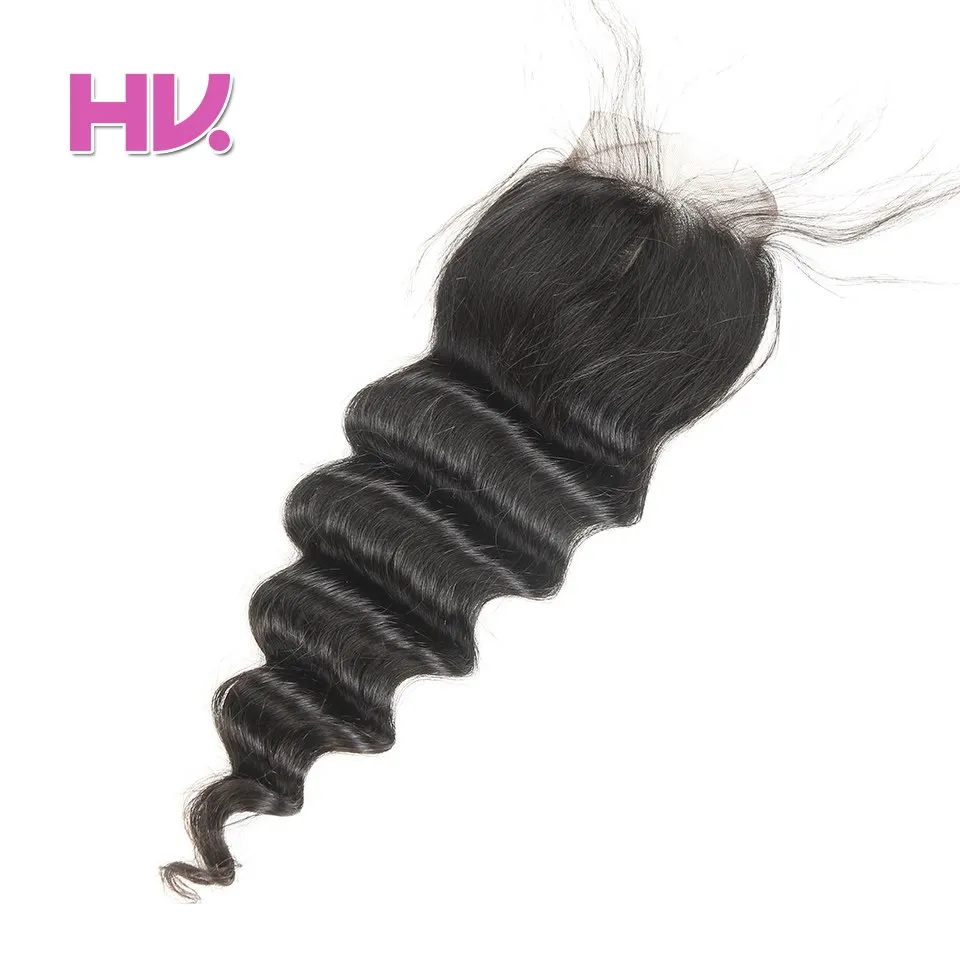 Волос вилла не Реми бразильский закрытие свободная волна 4*4 человеческих волос