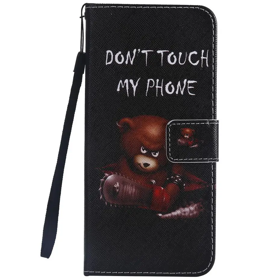 PU Leather Phone Case For Huawei Honor 8X JSN-L21 JSN L21 Honor8X 8 X Flip Cover Fashion Cartoon lovely | Мобильные телефоны и