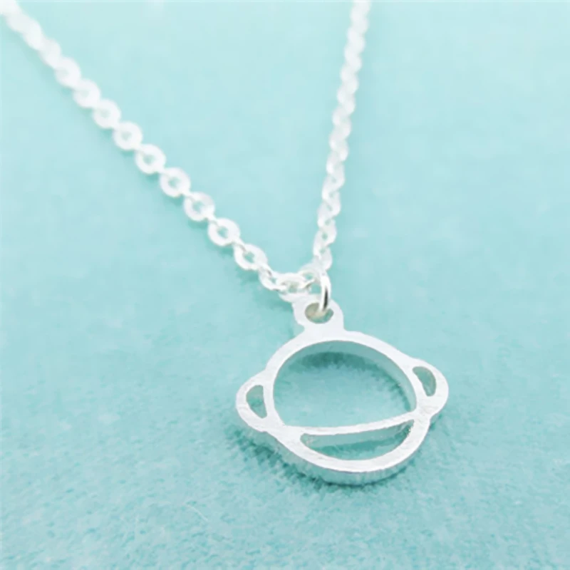 Цепочка с кулоном в виде планеты Сатурн длинная цепочка звезды для влюбленных