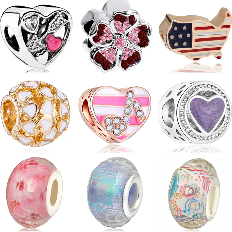 Макси простой стиль часовая стрелка ключ цветы карта сердца хрустальные бусины