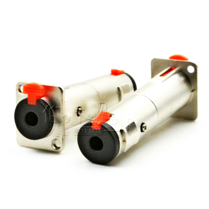 

5PCS/lot Stereo 1/4" Locking Jack Panel Mount Connector 6.35 Mm Female Jack In Silver/black Color
