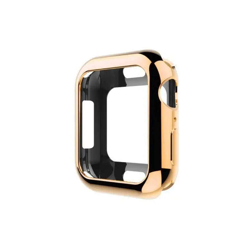 gold Защитный чехол для Apple Watch 4, 5, ремешок 44 мм, 40 мм, Iwatch series 4, 5, силиконовый чехол, резина, ТПУ, мягкая защитная рамка, оболочка - Цвет: gold