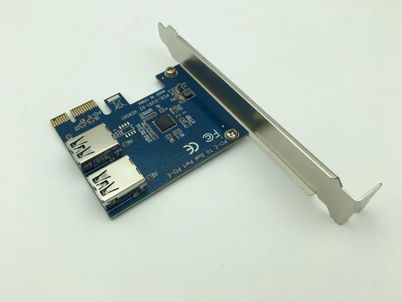 PCI E Express 1x до 16x слоты переходная карта 1 2 двухпортовый USB 3 0 удлинитель