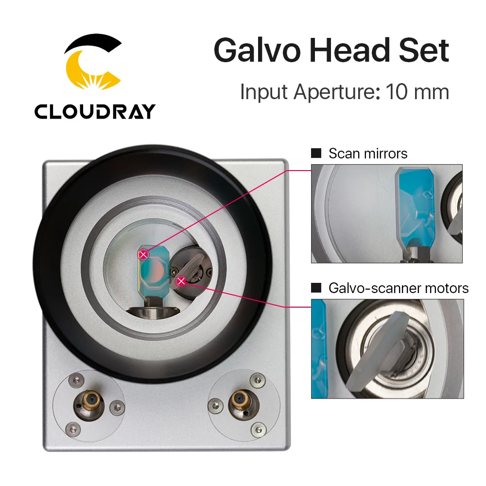 Волоконный лазер Cloudray 1064 нм высокоскоростной сканирующий гальванический сканер