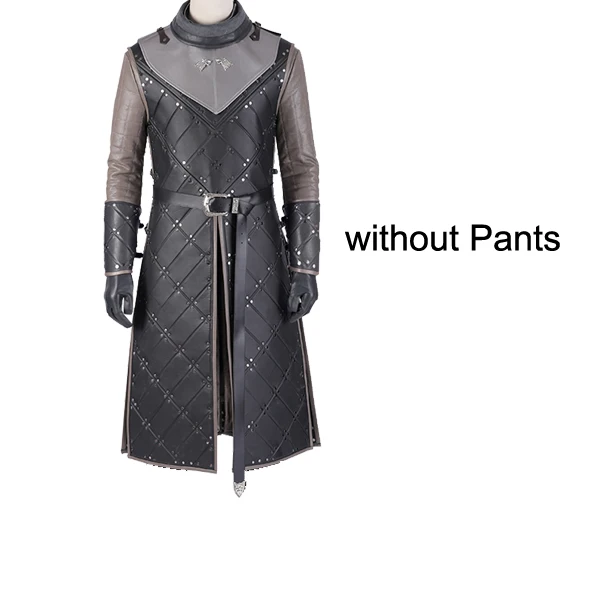 no pants boots cloak Джон Сноу Косплей Костюм Игра престолов 8 зима солидер маскарадная форма для Хэллоуин наряд Железный престолов наряд - Цвет: no pants boots cloak