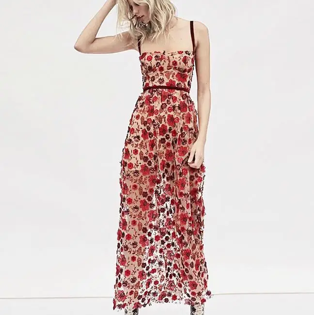 Blusas mujer de moda 2018 роскошное Сетчатое однотонное пляжное длинное платье с цветочной