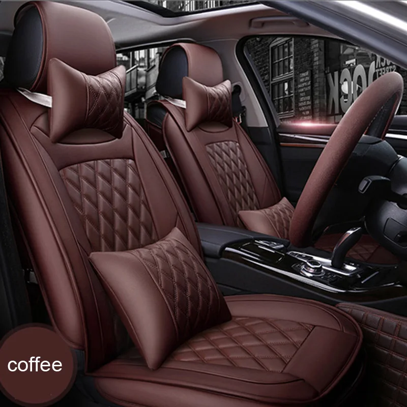 (Передняя + задняя) роскошный Специальный кожаный чехол для автомобильного