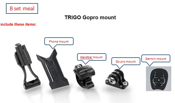 B set meal Триго gopro Крепление Gopro аксессуары набор Go pro крепление камеры и крепление телефона - Цвет: B set meal