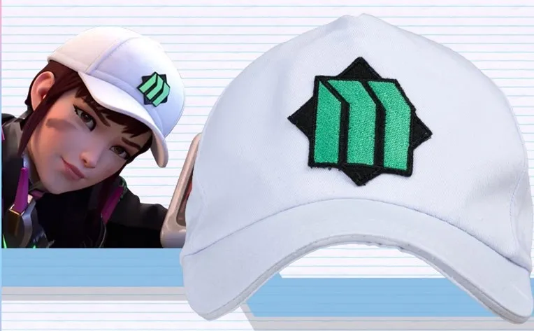 only hat Игра OW D. VA бейсбольная куртка Косплей пальто анимация Кепка с героями Косплей Кепка для женщин и мужчин - Цвет: only hat