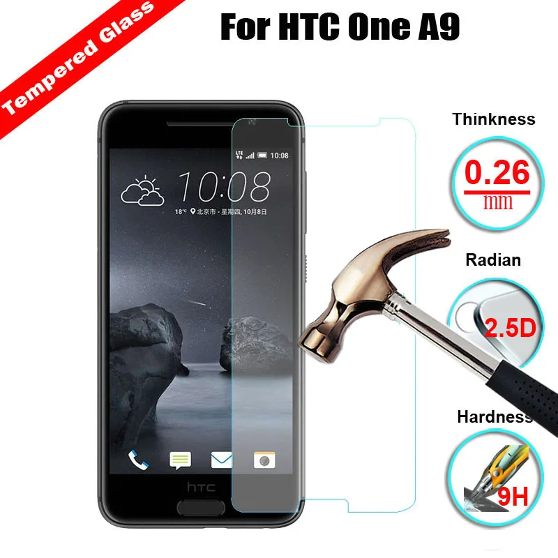 2 шт Противоударная пленка из закаленного стекла для htc One M9 Mini 2 M8 Mini M7 M10 E9 E9+ E8 M9+ PLUS X9 A9 9H защита экрана