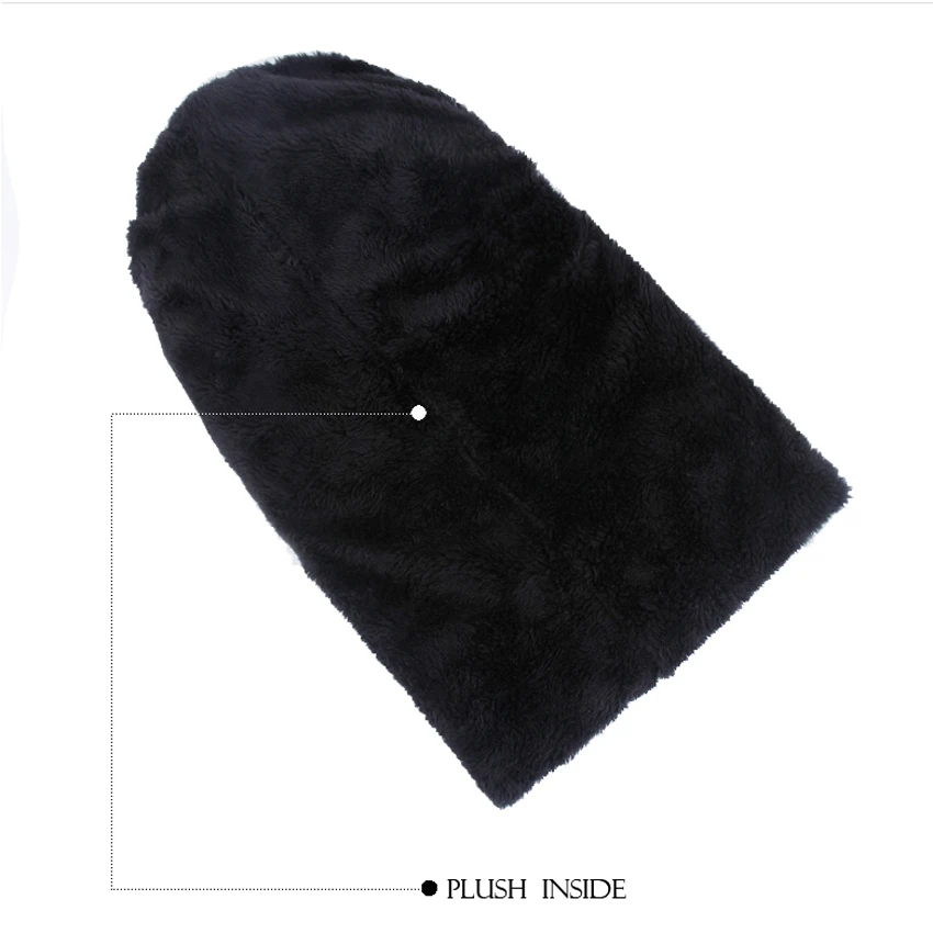 Мужская зимняя шапка теплая шерстяная вязаная Балаклава со снежинками ушанка с