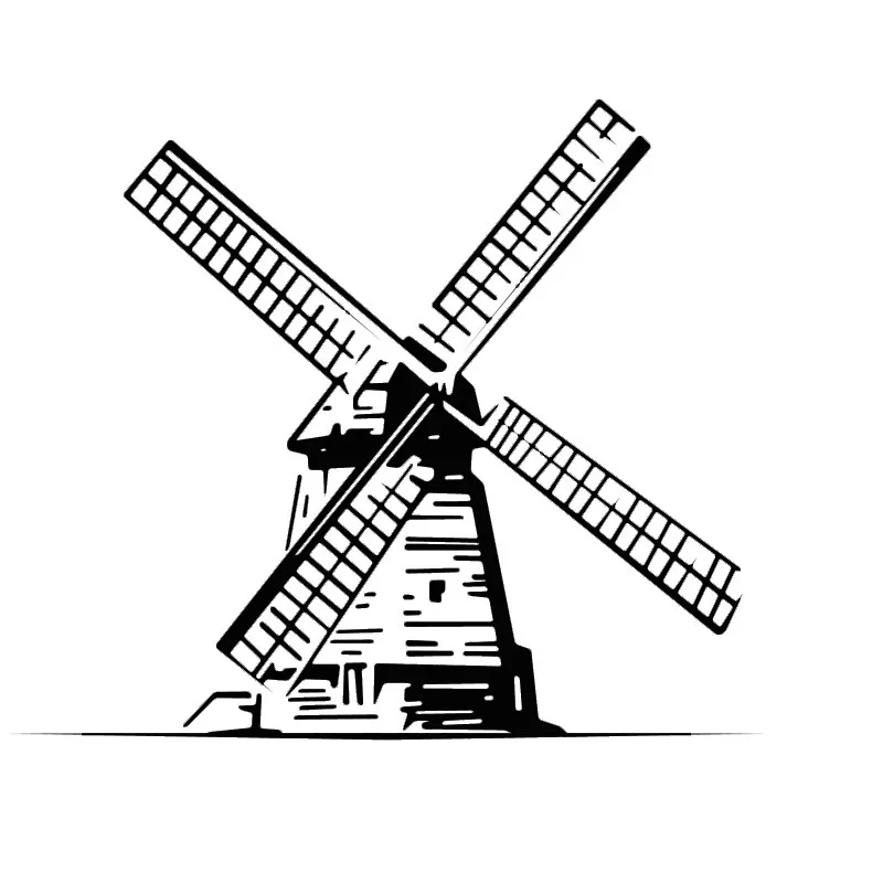 

Kids Creative Wind Mill Wall Sticker Living Room Decoration PVC Removable Home Decor Wall Decal