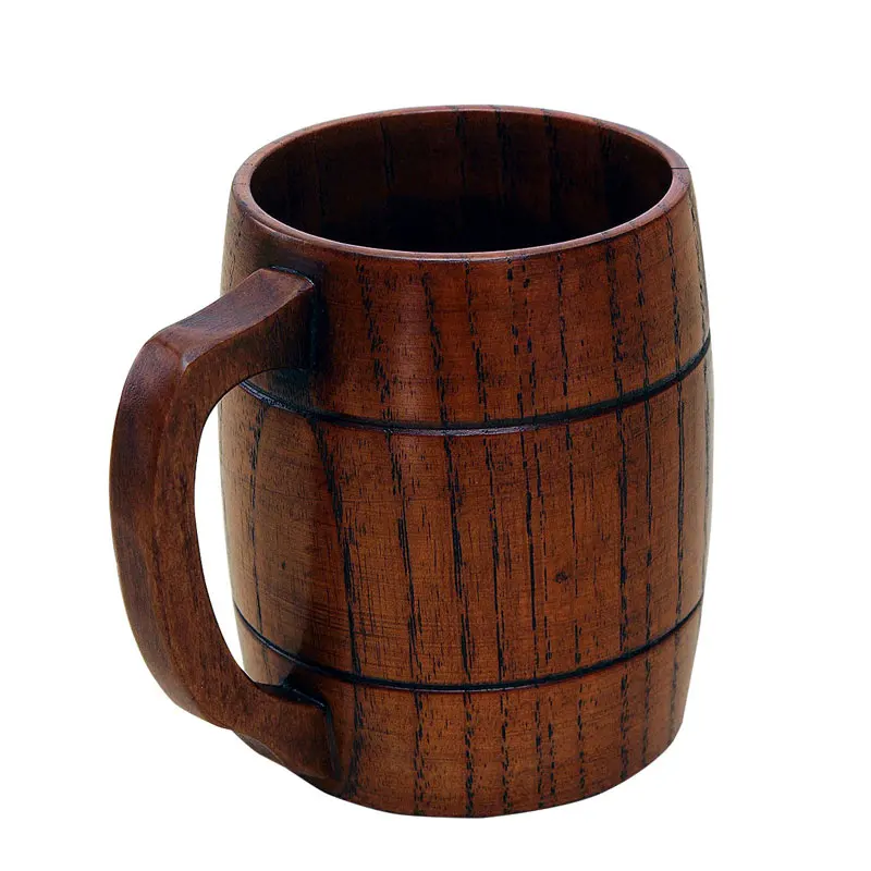 Большой eco friendly 400ml классический деревянный пивной Чай Кофе кружка бутылка для