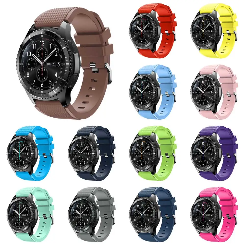 Хохлатый силиконовый ремешок для samsung gear S3 Frontier/классический 22 мм 46 сменный