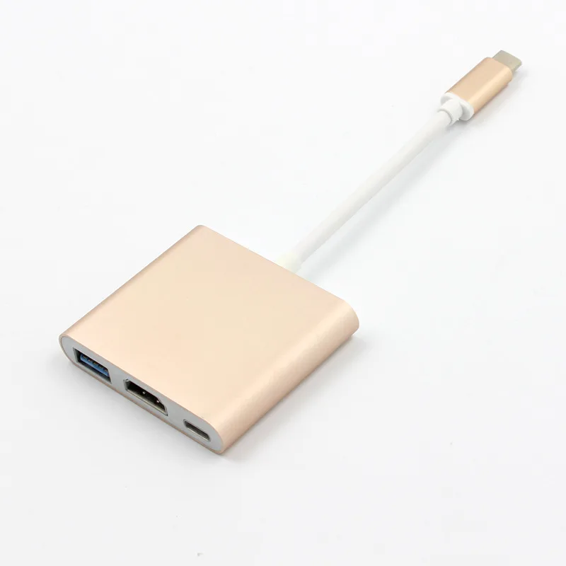 

USB3.1 Type C to HDMI USB3.0 Support 4 k conversion line HDMI Adapter 3in1 Hub Digital AV Multiport Adapter for MacBook ipad