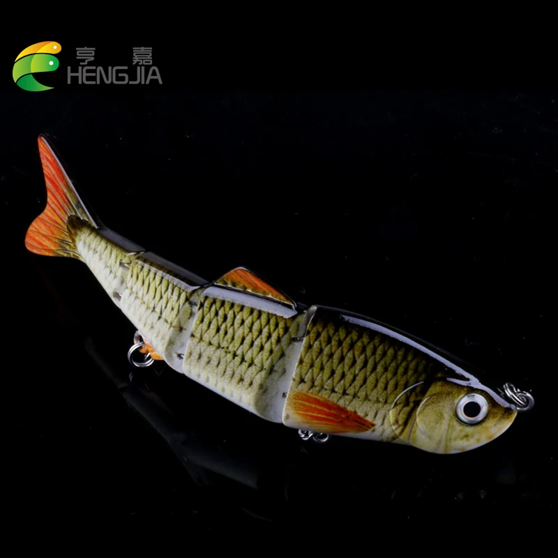 

HENGJIA 1PC Hard Fishing Lure 115mm 16.5g Multi Jointed 3D Eyes 4 Segment Hard Lure Crankbait wobblers Fishing Bait tackle