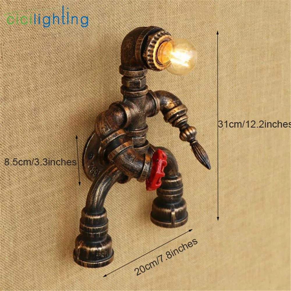 

Modern Kids Children Room's Wall Light Dwarf Decorative Wall Mounted Lampa Nordic Industrial Luminaire Applique Murale Interieur