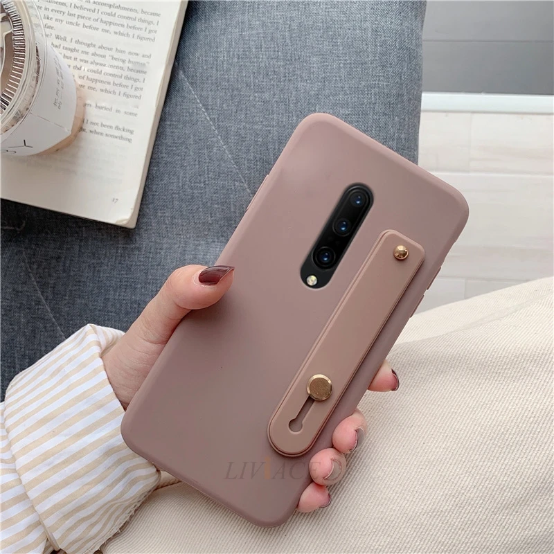 Hand Band coffee Силиконовый чехол на руку для oneplus 7 pro 6 6t 5 5t 7t держатель на запястье держатель для телефона Подставка мягкий чехол s one plus 7 задняя крышка - Цвет: Hand Band coffee