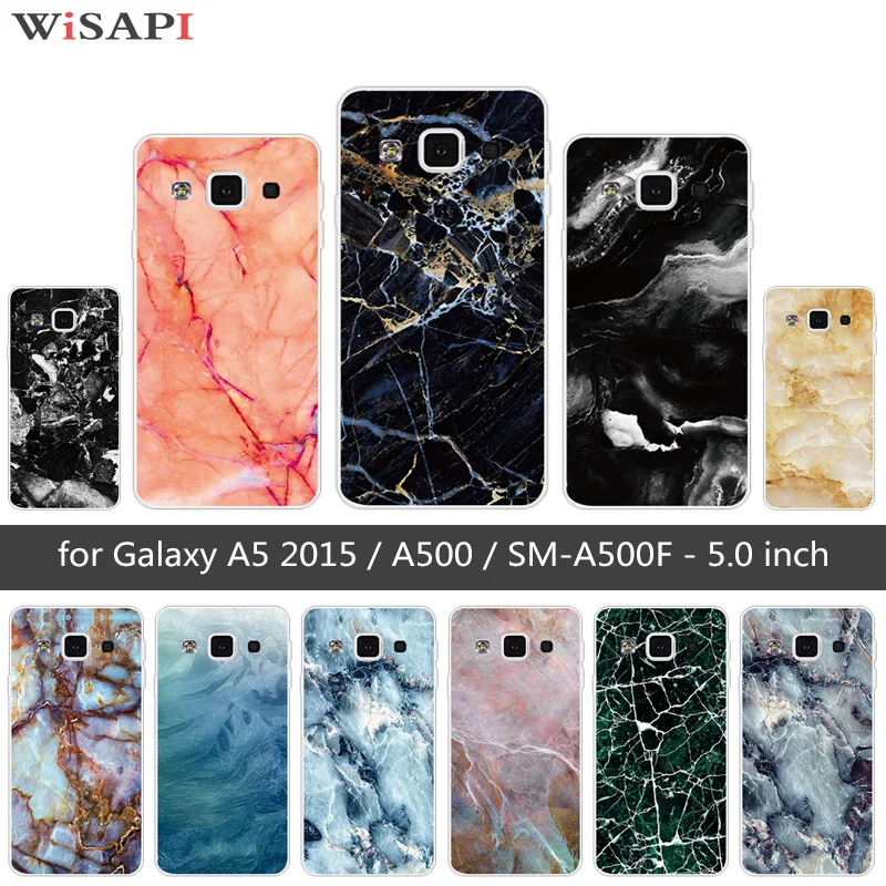 Для Samsung Galaxy A5 2015 Чехлы Прозрачный мягкий силиконовый чехол для A500 A5000 черный