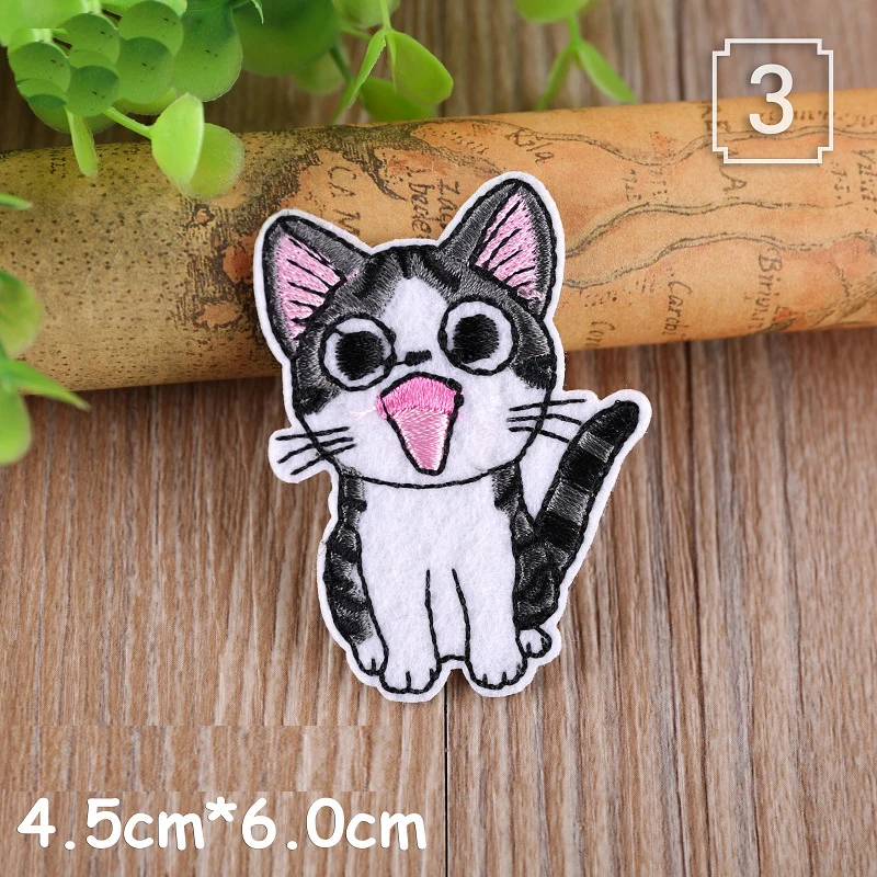 PGY Cartoon Cat Sew Patches Chi's Movie Stars Patch Iron On For Clothing Child clothes Coat Diy Ironing Stickers H | Дом и сад