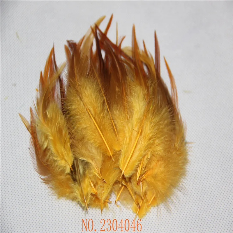 Оптовая продажа 100 шт Натуральное перо окрашивание желтое золото 12 15 см (5 6 дюймов)