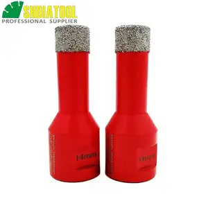 SHDIATOOL 2 шт. M14 нить диаметром 14 мм ВАКУУМНОЙ ПАЙКИ Diamond бурения коронки с сухим бурения биты Отверстие Увидел Diamond сверло